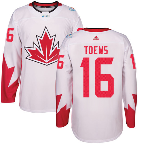 Team Canada #16 Jonathan Toews Authentic Weiß Heim 2016 World Cup Hockey